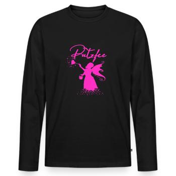 Putzfee Putzfrau Damen Frauen süßes T-Shirt - Männer Premium Bio Langarmshirt - Schwarz - Vorne - Nico (187cm)