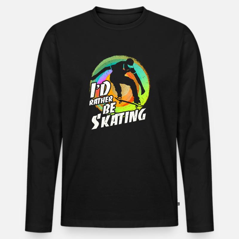 Skateboard - Männer Premium Bio Langarmshirt - Schwarz