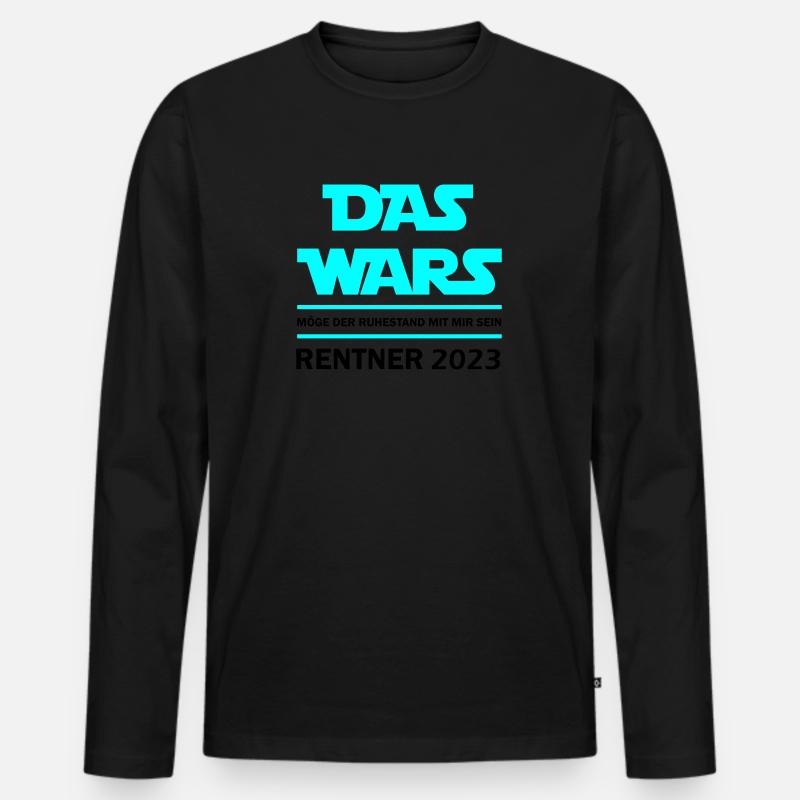 Das Wars Rentner 2023 - Männer Premium Bio Langarmshirt - Schwarz