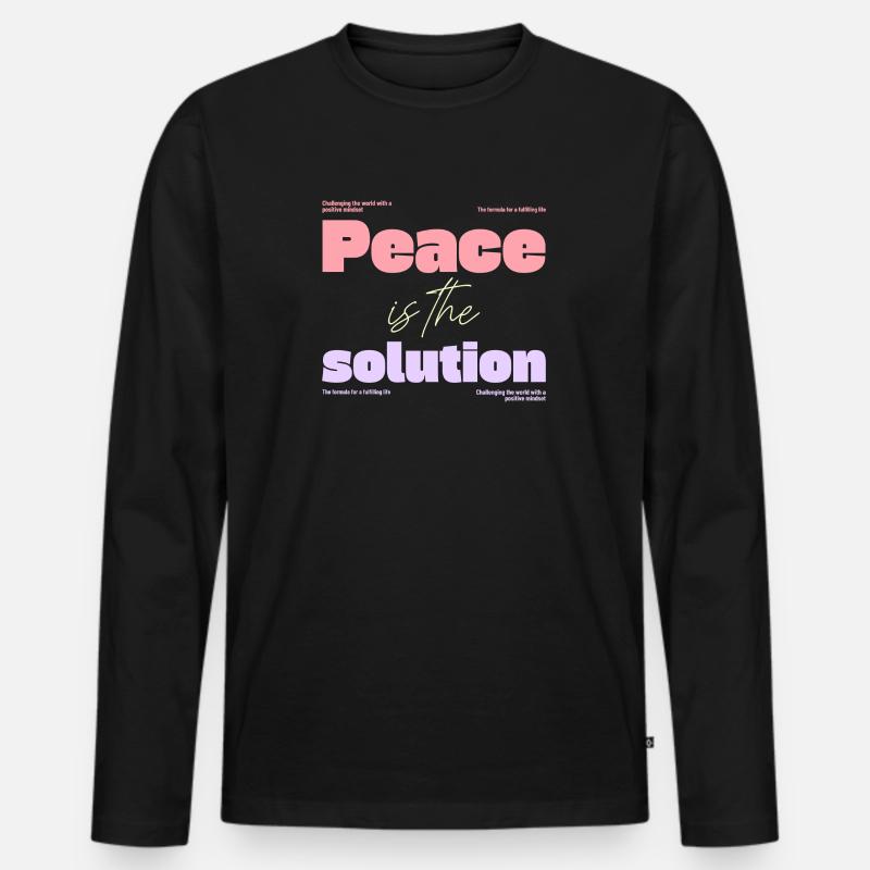 Geistige Gesundheit - Männer Premium Bio Langarmshirt - Schwarz