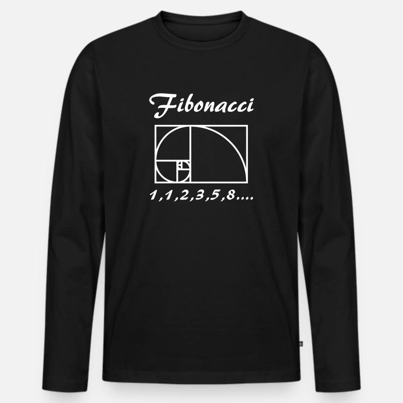 Fibunacci (vector) - Men's Premium Organic Long Sleeve Shirt - black