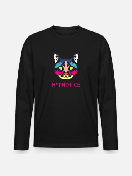 Regalo amante del gatto persiano di Cat Pop Art - Maglia a manica lunga ecologica premium da uomo - nero