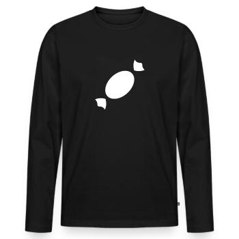 sweet - Men's Premium Organic Long Sleeve Shirt - black - Front - Nico (187cm)