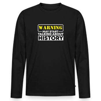 Historiker Geschichte - Männer Premium Bio Langarmshirt - Schwarz - Vorne - Nico (187cm)