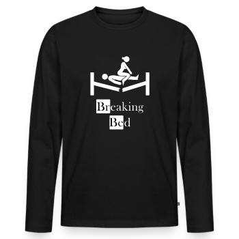Breaking Bed - Kaputtes Bett - Männer Premium Bio Langarmshirt - Schwarz - Vorne - Nico (187cm)