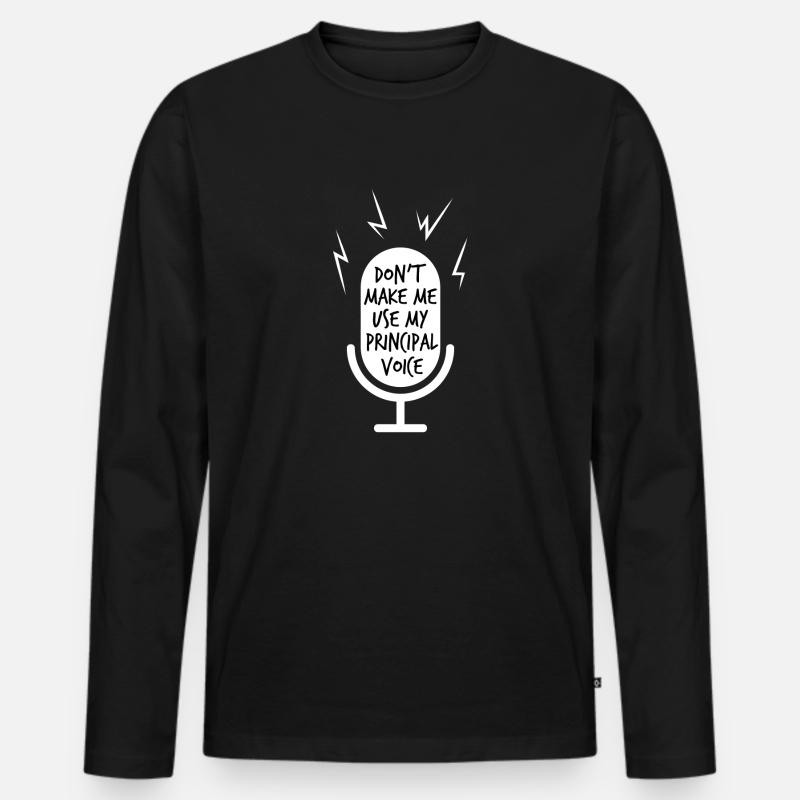 Schulleiter Geschenk - Männer Premium Bio Langarmshirt - Schwarz
