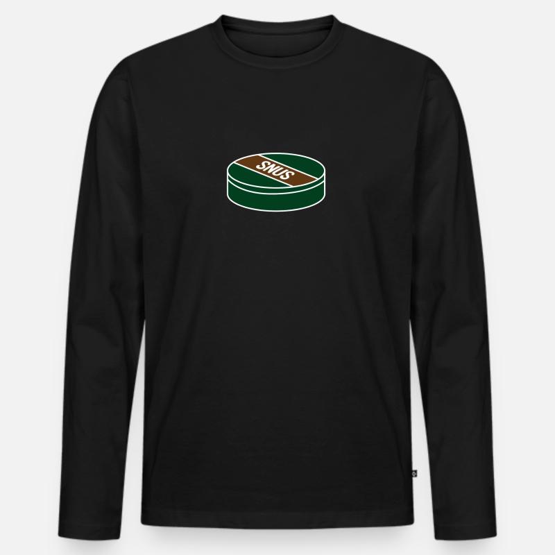 Snus - Männer Premium Bio Langarmshirt - Schwarz