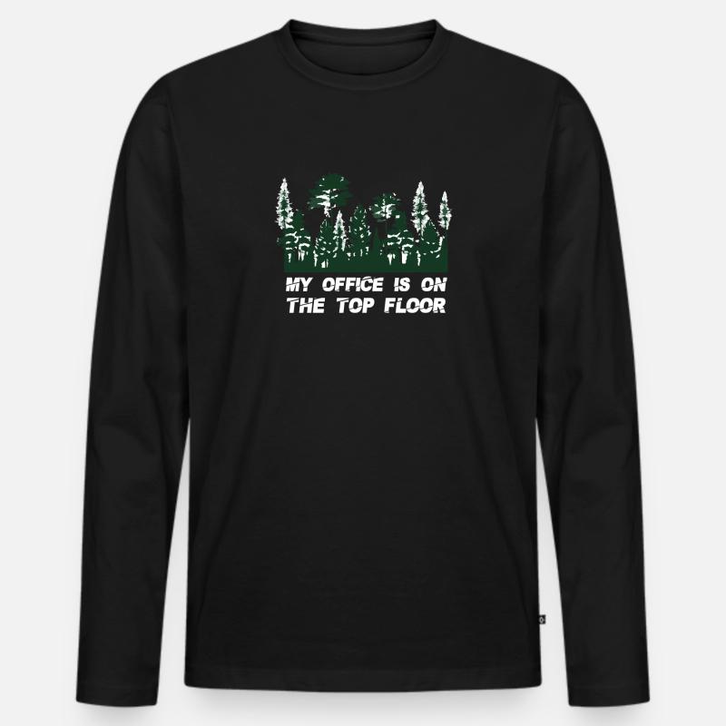 Baumpfleger Baumkletterer Geschenk - Männer Premium Bio Langarmshirt - Schwarz