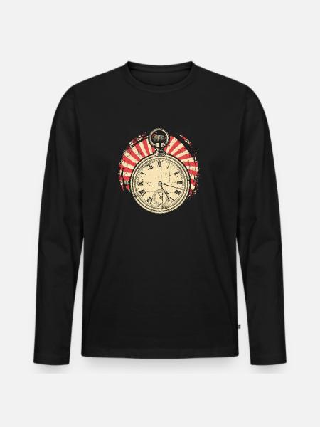 Watchmaker's watch - Men's Premium Organic Long Sleeve Shirt - black