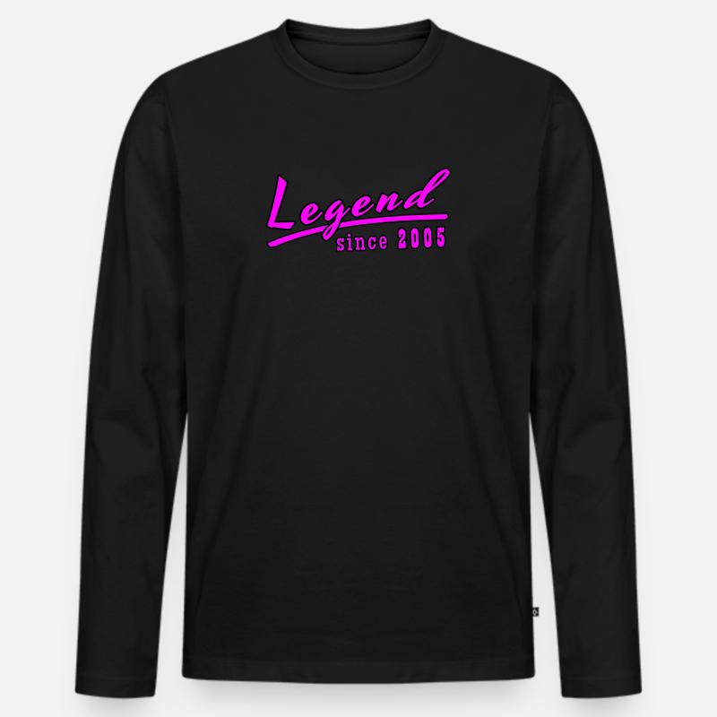 Legend Since 2005 - Männer Premium Bio Langarmshirt - Schwarz