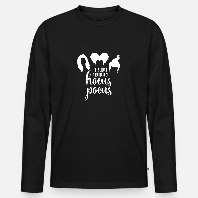 Hocus Pocus Perücken - Männer Premium Bio Langarmshirt - Schwarz