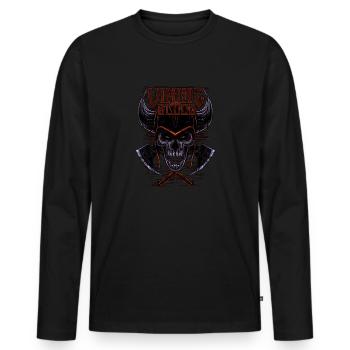 Wikinger Blut Geschenk - Männer Premium Bio Langarmshirt - Schwarz - Vorne - Nico (187cm)