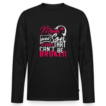 Muttertag - Männer Premium Bio Langarmshirt - Schwarz - Vorne - Nico (187cm)