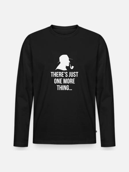 Legendariske siger Columbo citat film serie kendt - Premium økologisk langærmet T-shirt til mænd - sort