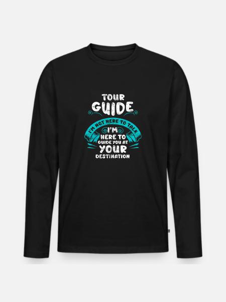 tourist guide - Men's Premium Organic Long Sleeve Shirt - black