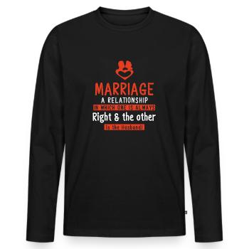 Heirat Antrag - Männer Premium Bio Langarmshirt - Schwarz - Vorne - Nico (187cm)