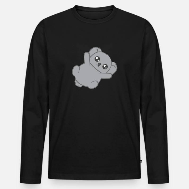 Koala - Koalas - Koalafan - Koalababy - Geschenk - Männer Premium Bio Langarmshirt - Schwarz