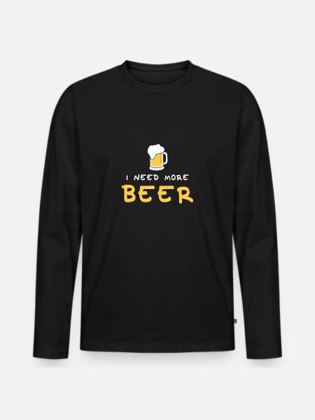 Beer - T-shirt manches longues Premium bio Homme - noir