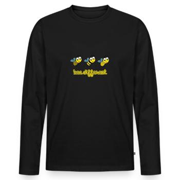 Bee Different - Men's Premium Organic Long Sleeve Shirt - black - Front - Nico (187cm)