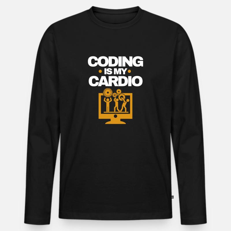 Software Developer - Men's Premium Organic Long Sleeve Shirt - black