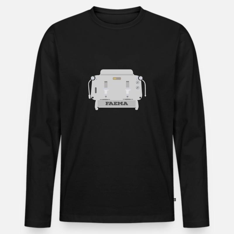 Faema e61 - Männer Premium Bio Langarmshirt - Schwarz
