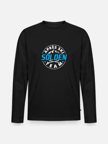 Après Ski Sölden Teamgeschenk - Männer Premium Bio Langarmshirt - Schwarz