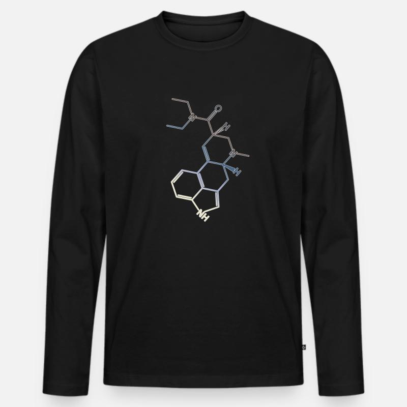 LSD Formule structurale A. Hofmann Bicycle Day - T-shirt manches longues Premium bio Homme - noir