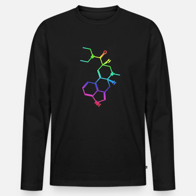 LSD Formule structurale A. Hofmann Bicycle Day - T-shirt manches longues Premium bio Homme - noir