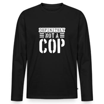 Auf keinen Fall ein Cop Undercover Cop Produkt | - Männer Premium Bio Langarmshirt - Schwarz - Vorne - Nico (187cm)