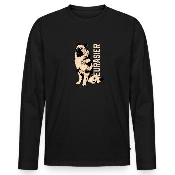 Eurasier - Männer Premium Bio Langarmshirt - Schwarz - Vorne - Nico (187cm)