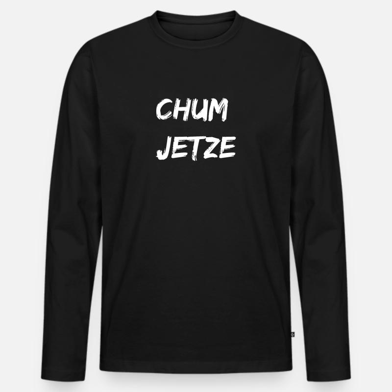 Schweiz Schweizerdeutsch Schweizer Spruch Geschenk - Männer Premium Bio Langarmshirt - Schwarz