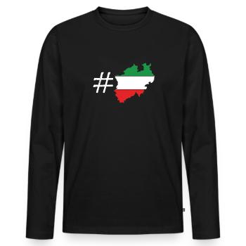 North Rhine Westphalia - Men's Premium Organic Long Sleeve Shirt - black - Front - Nico (187cm)
