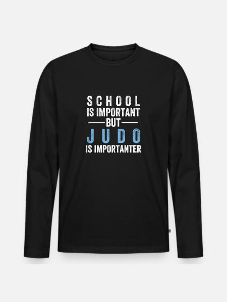 Judo - Männer Premium Bio Langarmshirt - Schwarz