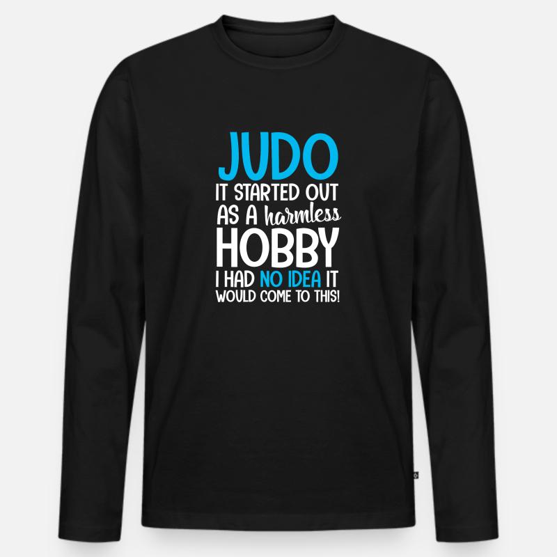Judo - Männer Premium Bio Langarmshirt - Schwarz