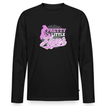 Cheerleader Pretty Little Flyer Gift Tee for - Men's Premium Organic Long Sleeve Shirt - black - Front - Nico (187cm)