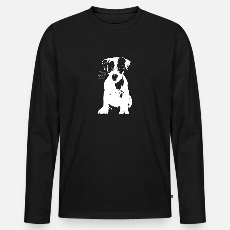Parson Russell Terrier Jack Russell - Männer Premium Bio Langarmshirt - Schwarz