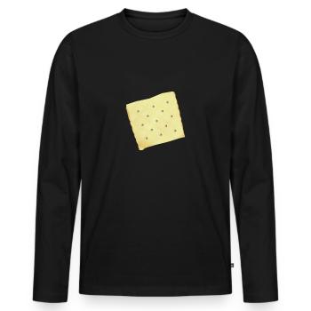 Trockene weiße Cracker-Liebhabergrafik - Männer Premium Bio Langarmshirt - Schwarz - Vorne - Nico (187cm)