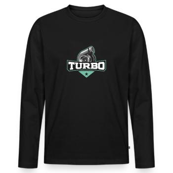 JDM, Turbo product For Men Who Love Boost, Racing - Men's Premium Organic Long Sleeve Shirt - black - Front - Nico (187cm)