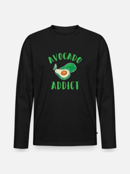 Avocado addict - Men's Premium Organic Long Sleeve Shirt - black