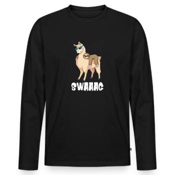 Swag Funny gift - Men's Premium Organic Long Sleeve Shirt - black - Front - Nico (187cm)