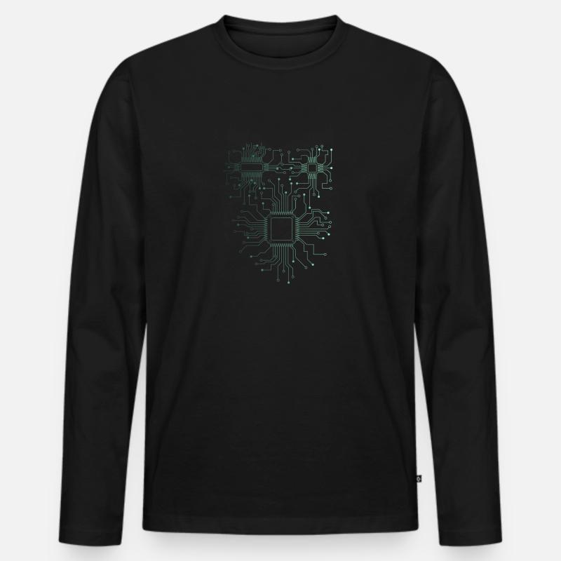 Computer Scientist Admin Hardware CPU - T-shirt manches longues Premium bio Homme - noir