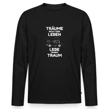Wohnmobil Camping Caravan Camper Geschenk - Männer Premium Bio Langarmshirt - Schwarz - Vorne - Nico (187cm)