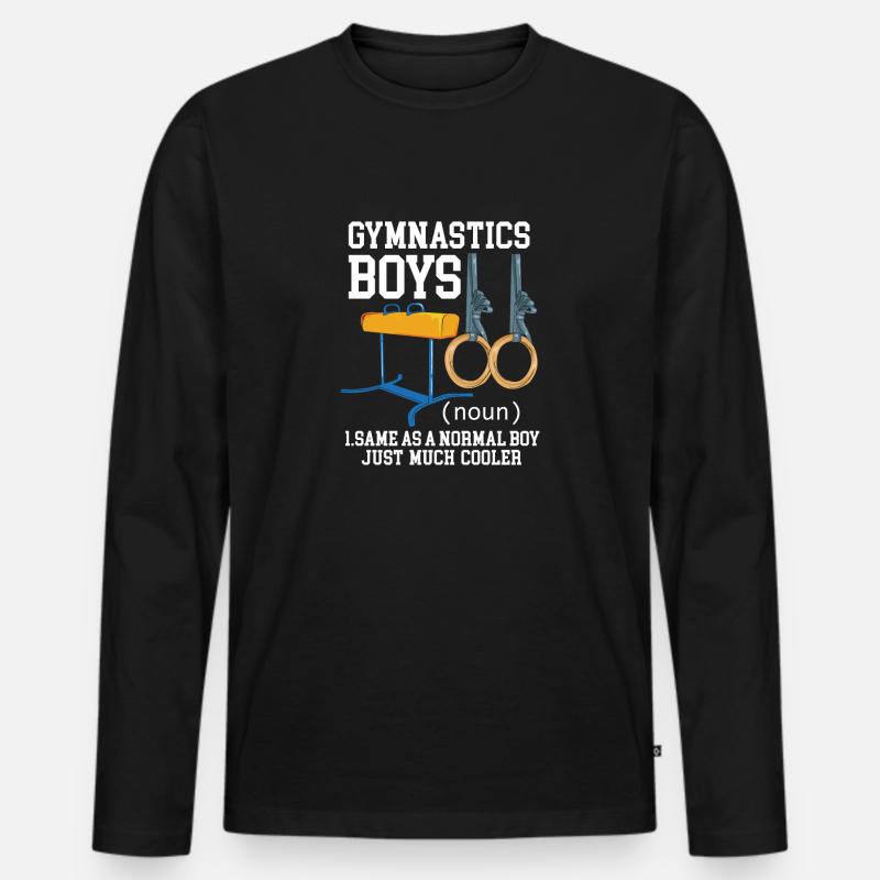GYMNASTICS: Gymnastics Boy Definition - Männer Premium Bio Langarmshirt - Schwarz