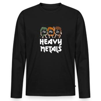 Heavy metal heavy metals musician chemistry - Men's Premium Organic Long Sleeve Shirt - black - Front - Nico (187cm)