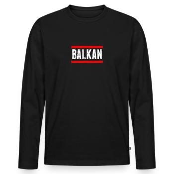 Motif Balkans Jugoslavija Jugo - T-shirt manches longues Premium bio Homme - noir - Devant - Nico (187cm)