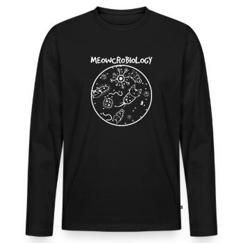 Microbiologie Amoureux de chat en détresse Funny Joke - T-shirt manches longues Premium bio Homme - noir - Devant - Nico (187cm)