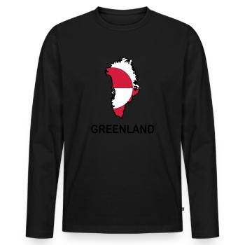 Groenland - T-shirt manches longues Premium bio Homme - noir - Devant - Nico (187cm)