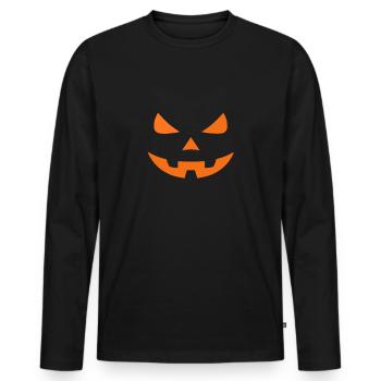 Halloween Pumpkin Disguise - Men's Premium Organic Long Sleeve Shirt - black - Front - Nico (187cm)