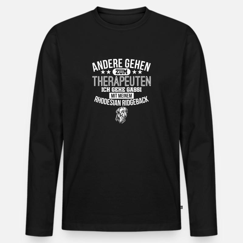 Rhodesian Ridgeback - Männer Premium Bio Langarmshirt - Schwarz