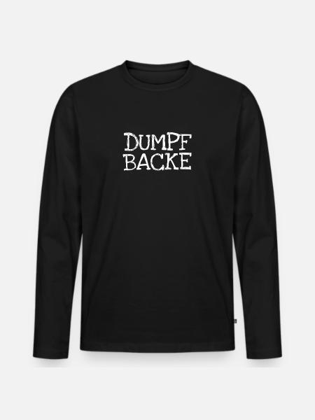 Dumpf Backe - Männer Premium Bio Langarmshirt - Schwarz